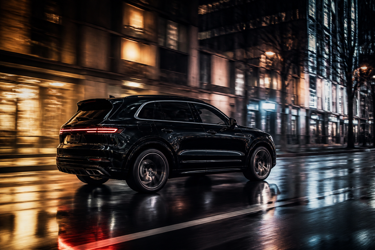 City night driving editorial image