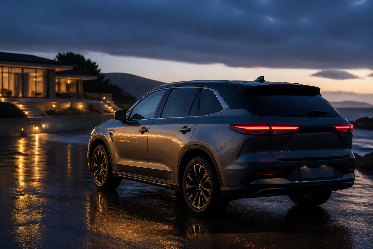 Hybrid SUV editorial image