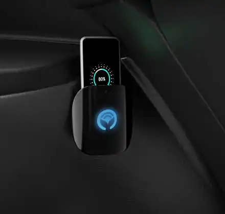 Innova Crysta wireless charger with a smartphone charging
