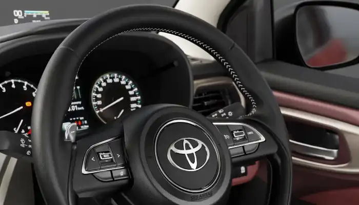 Toyota Urban Cruiser Taisor accessory: Leather steering wheel cover